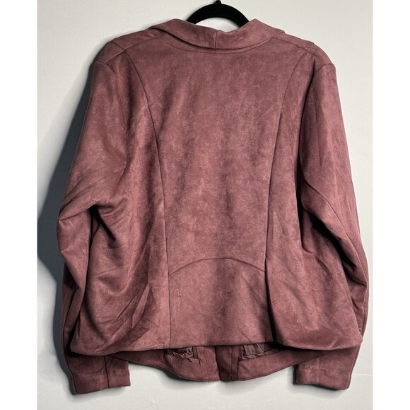 Torrid Jacket Womens 2 Large Blazer Motorcycle Suede Zip Pocket Stretch Moto Pin - Picture 4 of 4